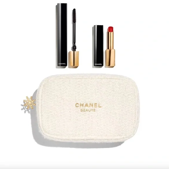 Chanel Ultimate Allure Christmas Limited Edition Set Mascara Lipstick Pouch NEW - Picture 1 of 1